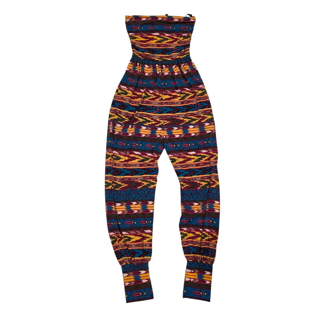 Material Girl Ikat Print Strapless Romper‎ Jumpsuit NWT Small Multicolor